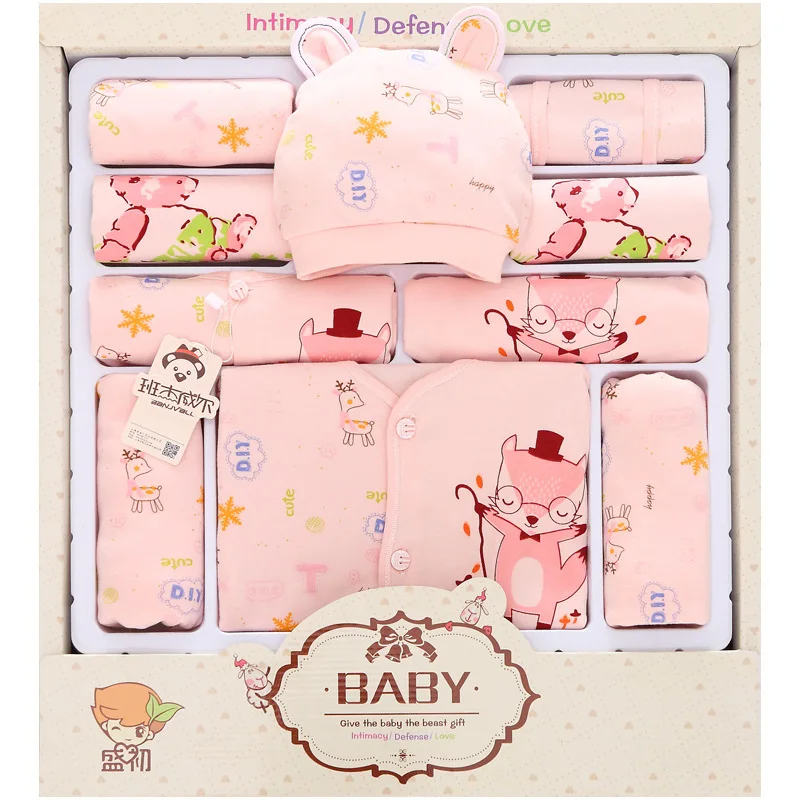13Pcs/Lot 2019 Newborn Baby Girl Clothes Autumn Cartoon Fox Gift Box Set Cotton Character Baby Boy Clothes 
13Pcs/Lot 2019 Newborn Baby Girl Clothes Autumn Cartoon Fox Gift Box Set Cotton Character Baby Boy Clothes