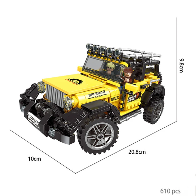 New Kids Educational Kids Gifts 610pcs Offroad Adventure Set Building Blocks Car Series Bricks Toys Model Compatible Legoings
New Kids Educational Kids Gifts 610pcs Offroad Adventure Set Building Blocks Car Series Bricks Toys Model Compatible Legoings