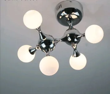 Image NEW 36cm Fashion design Dna 5 heads G4 white machine dog ceiling light lamp fixture drplight dining room free shipping
