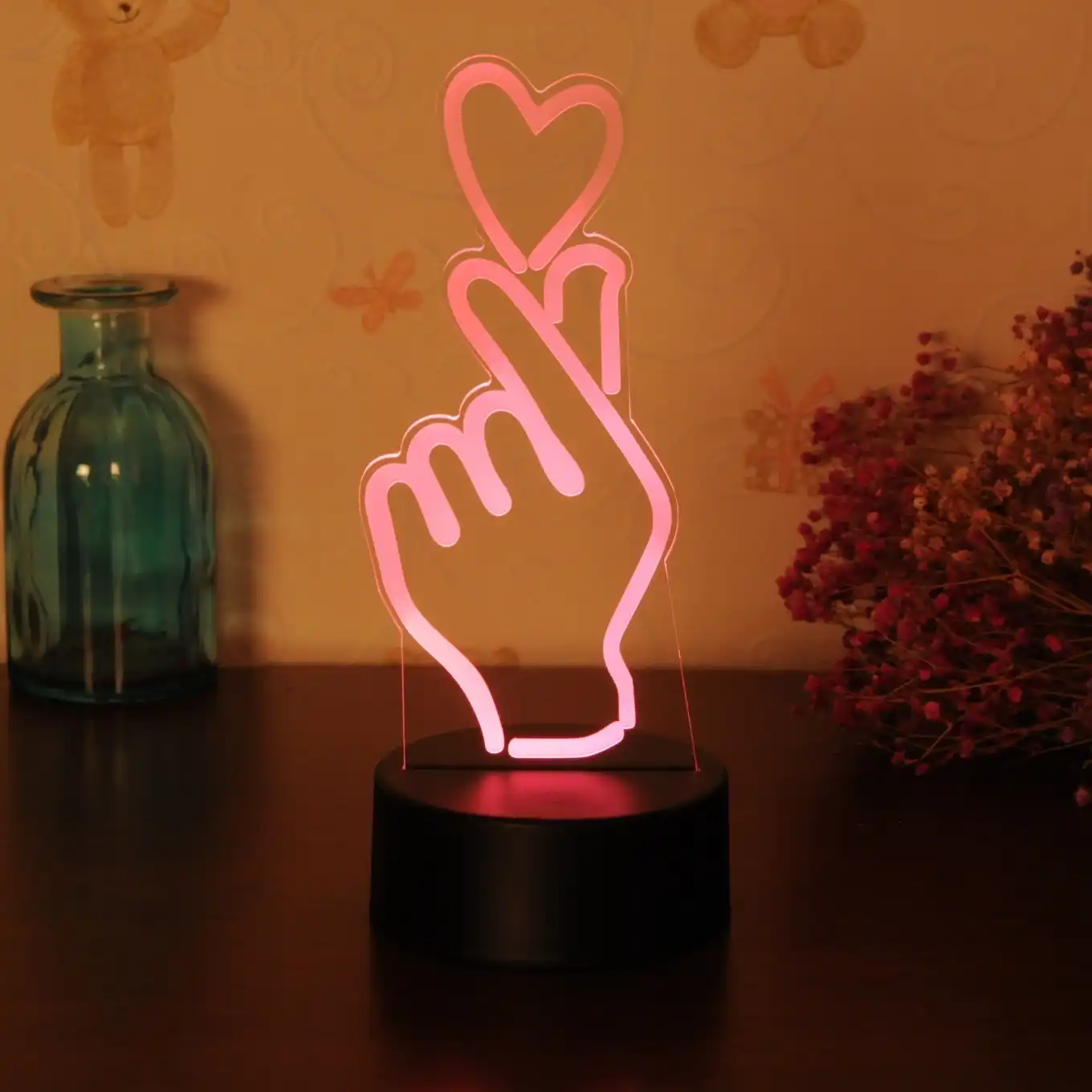 desk lamp creative holograma 3d gift for girlfriend nightlight
