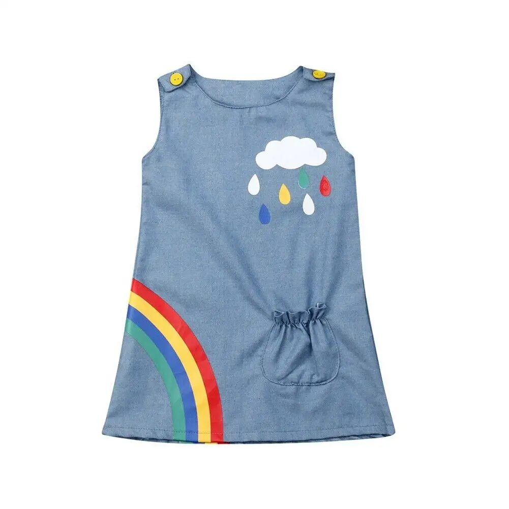 Pudcoco 2019 Summer Girls Princess Dress Kids Baby Party Pageant Casual Beach Rainbow Denim Tutu Cute Dresses
Pudcoco 2019 Summer Girls Princess Dress Kids Baby Party Pageant Casual Beach Rainbow Denim Tutu Cute Dresses