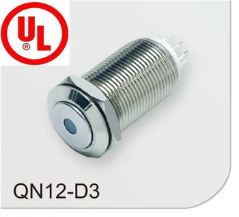 12mm Nickel Plated Brass Latching 1 NO metal push button switch with Point illuminated 6V 12V 24V 110V 220V 
12mm Nickel Plated Brass Latching 1 NO metal push button switch with Point illuminated 6V 12V 24V 110V 220V