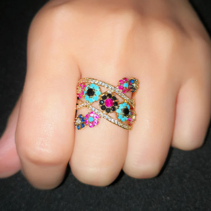 Bilincolor trendy fashion high qualtiy flower big zirconia ring luxury jewelry wedding band free shipping
Bilincolor trendy fashion high qualtiy flower big zirconia ring luxury jewelry wedding band free shipping
