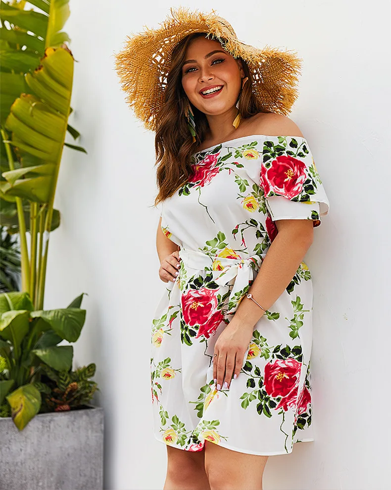 Plus Size Dress Print Floral Dress Mini Off Shoulder Women Summer Dresses Xxxxl 3xl 2019 Sommerkleid White Sexy Jurk Streetwear
Plus Size Dress Print Floral Dress Mini Off Shoulder Women Summer Dresses Xxxxl 3xl 2019 Sommerkleid White Sexy Jurk Streetwear