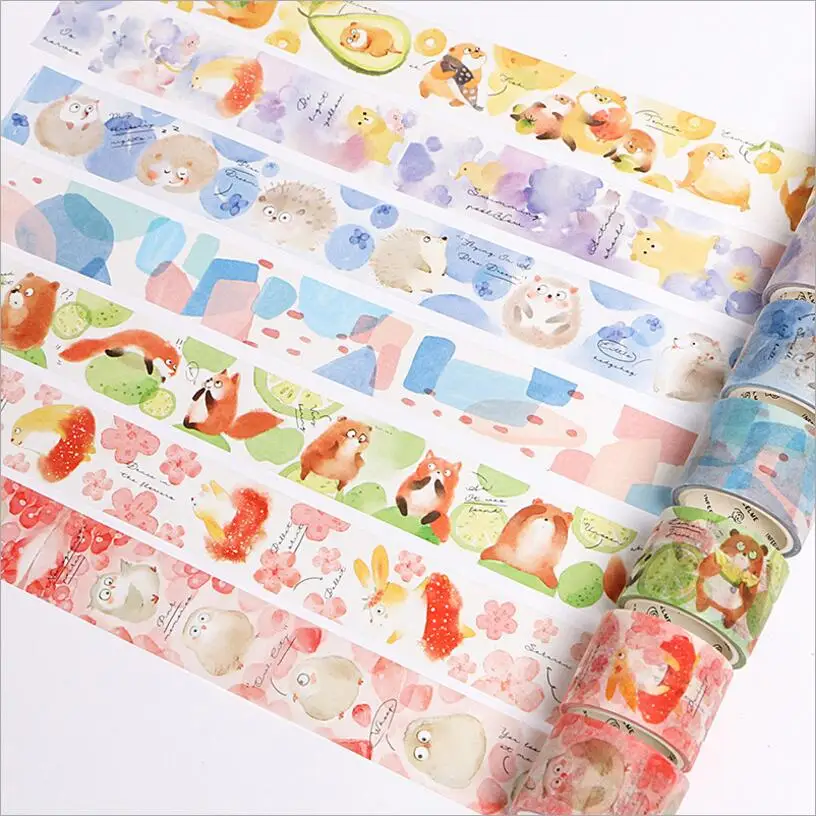 15-30 mm wide Cute Fruits plants Animals Decorative Washi Tape Diy Scrapbooking Masking Tape School Office stationery Supply
15-30 mm wide Cute Fruits plants Animals Decorative Washi Tape Diy Scrapbooking Masking Tape School Office stationery Supply