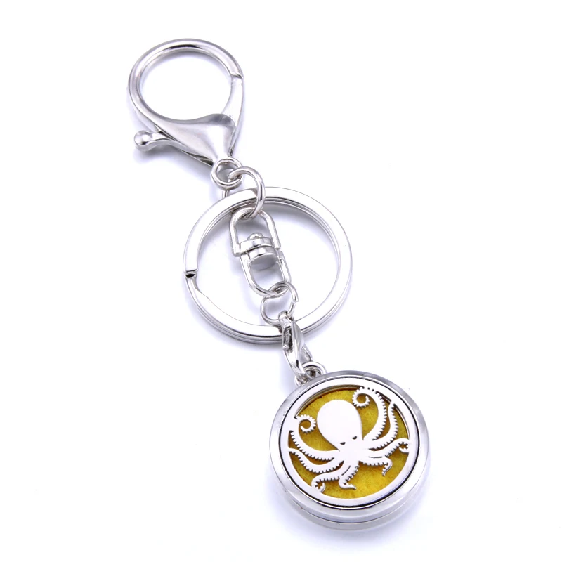 Aromatherapy key chain stainless steel octopus pattern perfume diffuser keychain aroma diffuser jewelry suitable for car keys
Aromatherapy key chain stainless steel octopus pattern perfume diffuser keychain aroma diffuser jewelry suitable for car keys