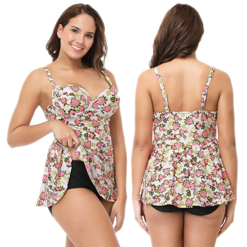 Swim Dress High Waist Bikinis Set Plus Size Women Swimsuit Sexy Two Pieces Swimwear Floral Printed Bathing Suit Swimdress 2019
Swim Dress High Waist Bikinis Set Plus Size Women Swimsuit Sexy Two Pieces Swimwear Floral Printed Bathing Suit Swimdress 2019