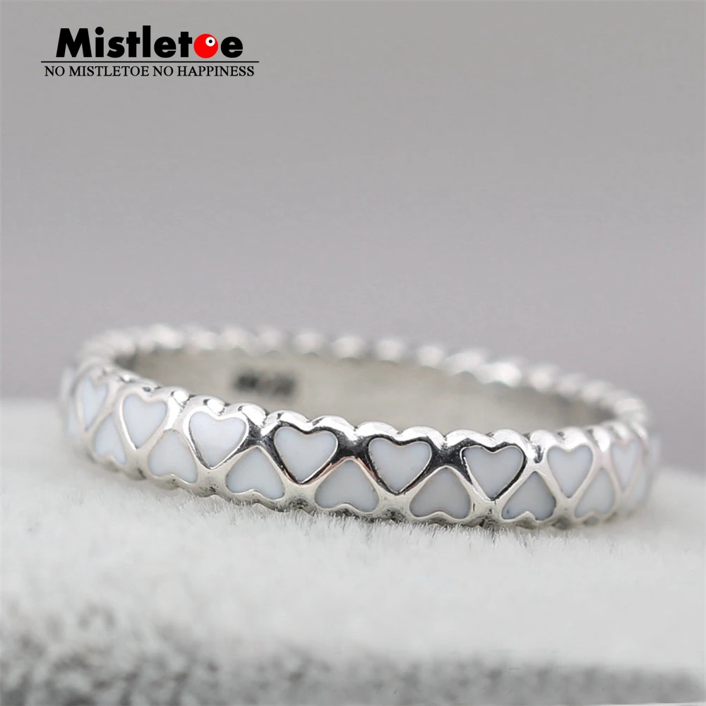 Genuine 925 Sterling Silver White Enamel Heart To Heart Forever Love Ring Compatible with European Jewelry
Genuine 925 Sterling Silver White Enamel Heart To Heart Forever Love Ring Compatible with European Jewelry