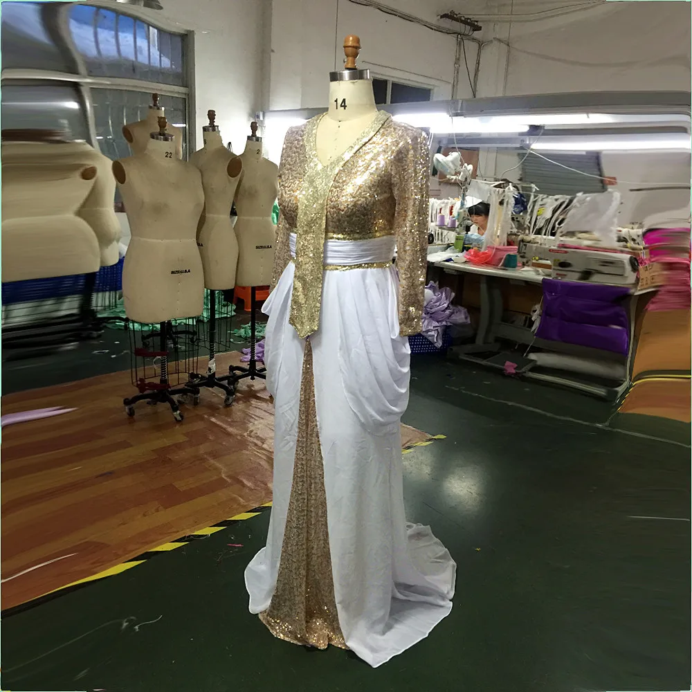 New White Beaded Muslim Long Evening Dresses Luxury Dubai Arab White And Gold Prom Dress Long Sleeves Formal Evening party gown
New White Beaded Muslim Long Evening Dresses Luxury Dubai Arab White And Gold Prom Dress Long Sleeves Formal Evening party gown