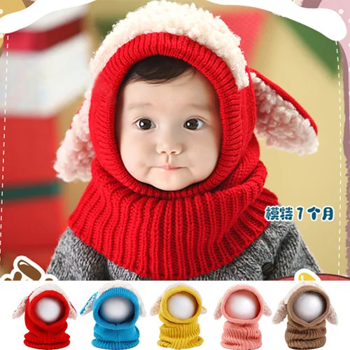 Baby Winter Knitted Hat Infant Toddler Rabbit Ears Warm Scarf Hat Beanies Cap with Hooded Scarf Earflap baby Hat Lucky Child 
Baby Winter Knitted Hat Infant Toddler Rabbit Ears Warm Scarf Hat Beanies Cap with Hooded Scarf Earflap baby Hat Lucky Child