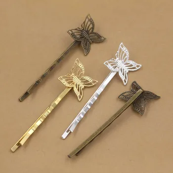 17mm Blank Bobby Pins Hairpins Bases Vintage Filigree Butterfly Bride Hair Clip Findings DIY Hair Accessories Women's Jewelry
17mm Blank Bobby Pins Hairpins Bases Vintage Filigree Butterfly Bride Hair Clip Findings DIY Hair Accessories Women's Jewelry