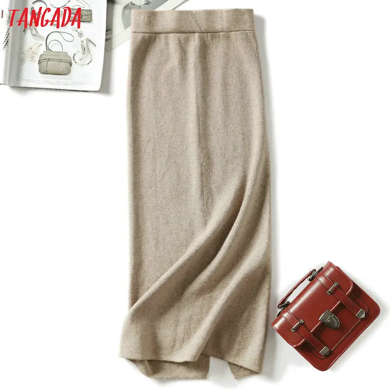 Tangada Women solid long skirts knit stretch high waist korean style ladies black pencil skirt faldas mujer moda 2019 AQX05
Tangada Women solid long skirts knit stretch high waist korean style ladies black pencil skirt faldas mujer moda 2019 AQX05