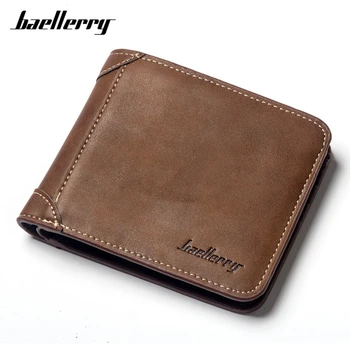 Baellerry Vintage Designer Men Wallet Matte Leather Brand Card Holder Short Male Wallet High Quality Man Slim Purse No Zipper
Baellerry Vintage Designer Men Wallet Matte Leather Brand Card Holder Short Male Wallet High Quality Man Slim Purse No Zipper