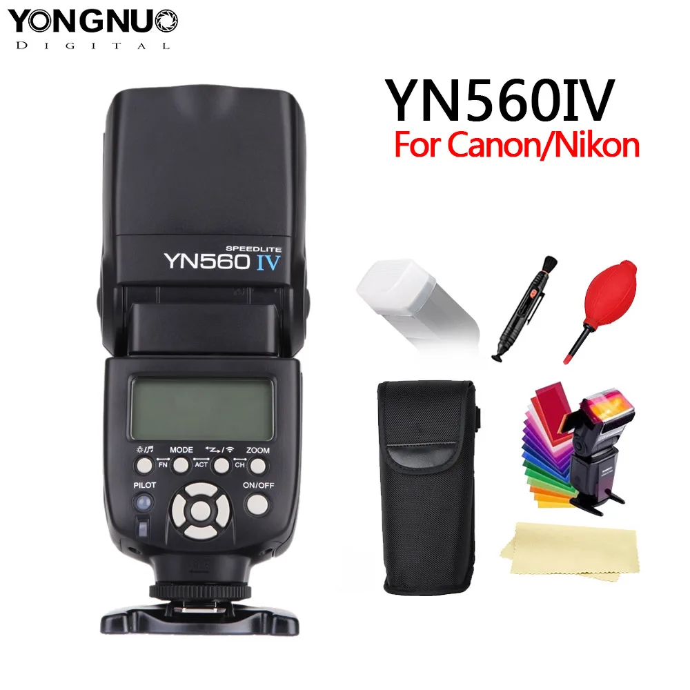 yongnuo YN560 iv YN560IV 2.4GHZ Wireless Flash Speedlite Transceiver Integrated for Canon Nikon Olympus Pentax Sony Camera
yongnuo YN560 iv YN560IV 2.4GHZ Wireless Flash Speedlite Transceiver Integrated for Canon Nikon Olympus Pentax Sony Camera