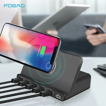 FDGAO Multi Port USB Charger QC3.0 USB Charging Station Dock 10W Qi Wireless Charger Mobile Phone Universal Desktop Charger
FDGAO Multi Port USB Charger QC3.0 USB Charging Station Dock 10W Qi Wireless Charger Mobile Phone Universal Desktop Charger