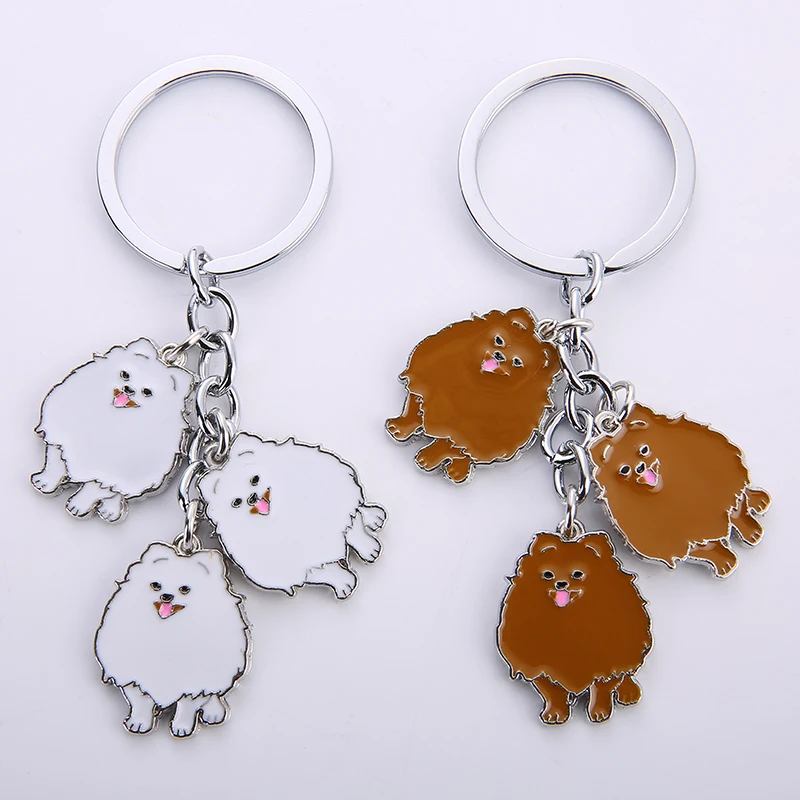 Pomeranian dog charm key chains for women men girls white gold color metal alloy female bag car keychain pendant key ring holder
Pomeranian dog charm key chains for women men girls white gold color metal alloy female bag car keychain pendant key ring holder