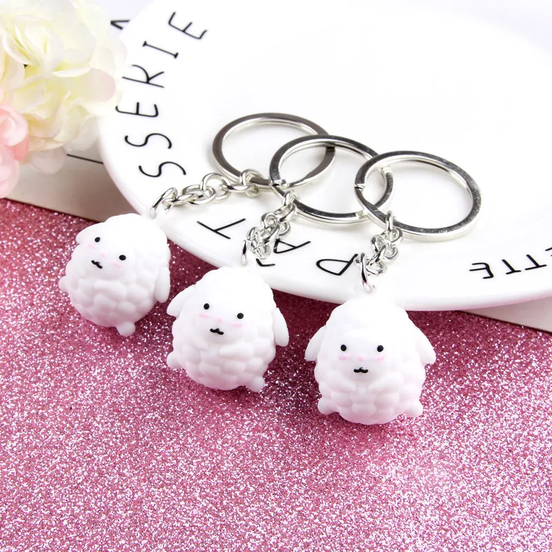1pcs Cartoon Korean Small sheep hcar key chain hang personality gift key chain women pom pom keychain
1pcs Cartoon Korean Small sheep hcar key chain hang personality gift key chain women pom pom keychain