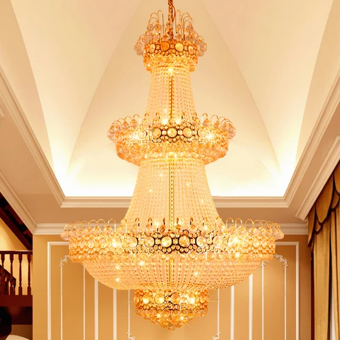 Gold Crystal Chandeliers LED Modern Chandelier Light Fixture Villa Hotel Clubs Lamps Home Indoor Lighting D1m*H1.5m AC90V-260V
Gold Crystal Chandeliers LED Modern Chandelier Light Fixture Villa Hotel Clubs Lamps Home Indoor Lighting D1m*H1.5m AC90V-260V
