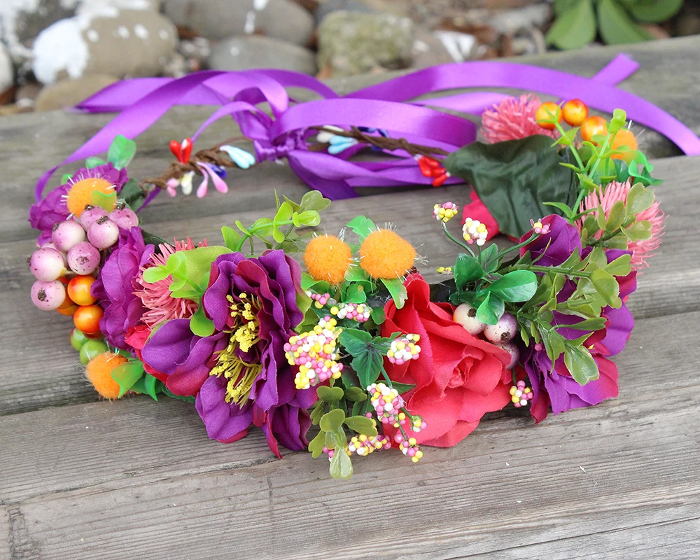 Purple Blossom Crown Big rose flower exaggerate crown hair flower headdress wreath band wreath for wedding vintage festival
Purple Blossom Crown Big rose flower exaggerate crown hair flower headdress wreath band wreath for wedding vintage festival