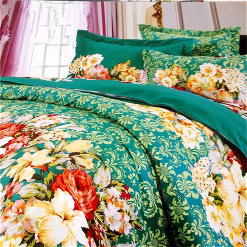 new process Colorful flower patterns 3D bedding 4pcs quilt cover/Bed sheet/pillowcase size Queen
new process Colorful flower patterns 3D bedding 4pcs quilt cover/Bed sheet/pillowcase size Queen
