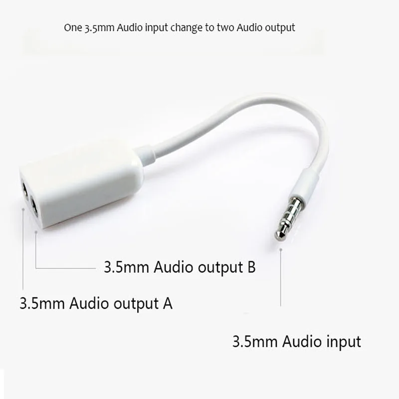 Couple Audio Cable 3.5MM A Two Audio Splitter Headset Splitter 1 Drag 2 Adapter Cable Power Cable for earphone handfree
Couple Audio Cable 3.5MM A Two Audio Splitter Headset Splitter 1 Drag 2 Adapter Cable Power Cable for earphone handfree