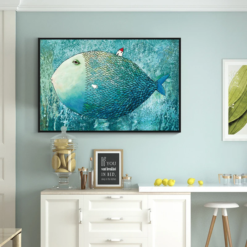 Abstract Fish Nordic Poster Canvas Painting Watercolor Green Home Decor Posters And Prints Art Wall Pictures For Living Room
Abstract Fish Nordic Poster Canvas Painting Watercolor Green Home Decor Posters And Prints Art Wall Pictures For Living Room