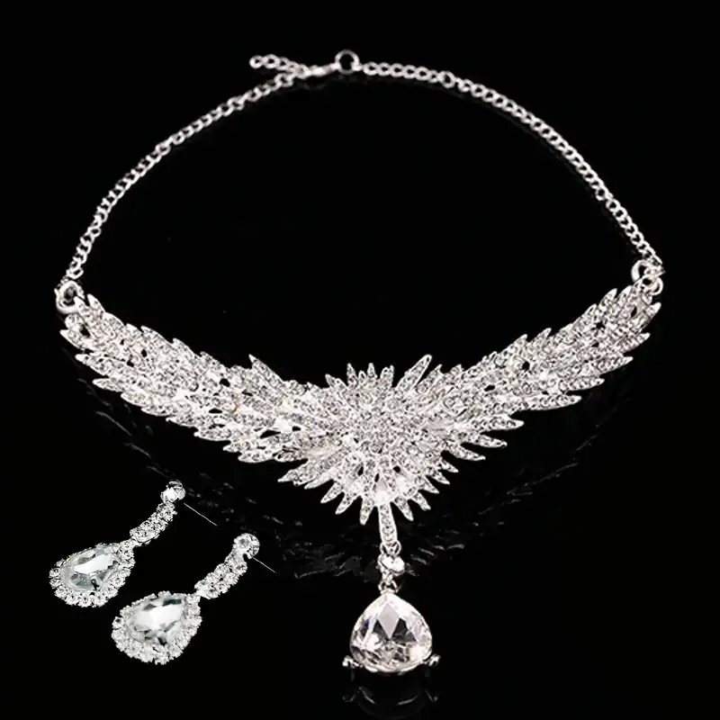 Fashion Indian Wedding Hair Accessories Clear Crystal Head Chain