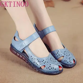 GKTINOO Summer New Handmade Women's Shoes National Style Genuine Leather Hollow Women's Sandals soft Flat with Sandals
GKTINOO Summer New Handmade Women's Shoes National Style Genuine Leather Hollow Women's Sandals soft Flat with Sandals