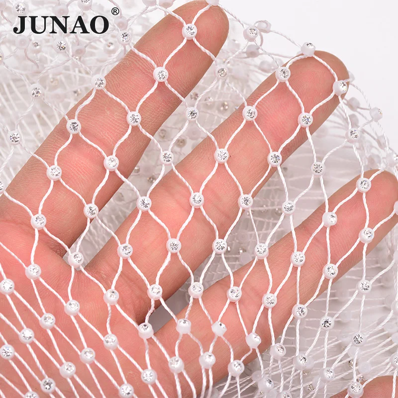 JUNAO 1Meter White AB Rhinestones Fishnet Glass Strass Mesh Sewing Crystal Net Fabric Elastic Trim for Sexy Dress DIY Crafts
JUNAO 1Meter White AB Rhinestones Fishnet Glass Strass Mesh Sewing Crystal Net Fabric Elastic Trim for Sexy Dress DIY Crafts