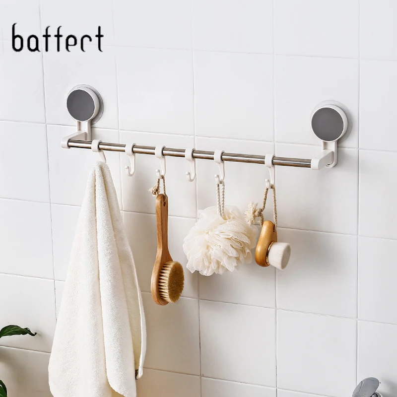 Bathroom Towel Bar Seamless Vacuum Suction Cup Racks Hanger with 6 Hooks Wall Corner Clothes Hooks Kitchen Accessories
Bathroom Towel Bar Seamless Vacuum Suction Cup Racks Hanger with 6 Hooks Wall Corner Clothes Hooks Kitchen Accessories