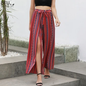 High Split Wide Leg Pants Women Summer High Waist Beach Long Trousers Sash Chic Vintage Streetwear Casual Pants Female Palazzo
High Split Wide Leg Pants Women Summer High Waist Beach Long Trousers Sash Chic Vintage Streetwear Casual Pants Female Palazzo