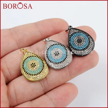 BOROSA Trendy CZ Micro Pave Rainbow Cubic Zircon Crystal Drop Eye Pendant Jewelry for Women Necklace High Quality WX775
BOROSA Trendy CZ Micro Pave Rainbow Cubic Zircon Crystal Drop Eye Pendant Jewelry for Women Necklace High Quality WX775