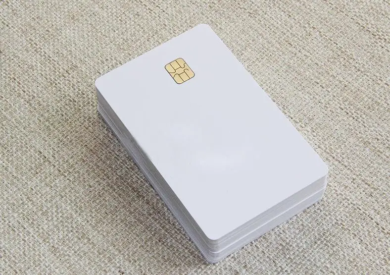 ISO чистый белый ПВХ SLE4442 чип пластиковые Контактные Смарт card 20pcs|contacts|contact plastics |