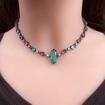 Colorful Choker Necklace Crystal Glass stone for women Gift geometry green Pendant Necklace Short chain women statement jewelry
Colorful Choker Necklace Crystal Glass stone for women Gift geometry green Pendant Necklace Short chain women statement jewelry