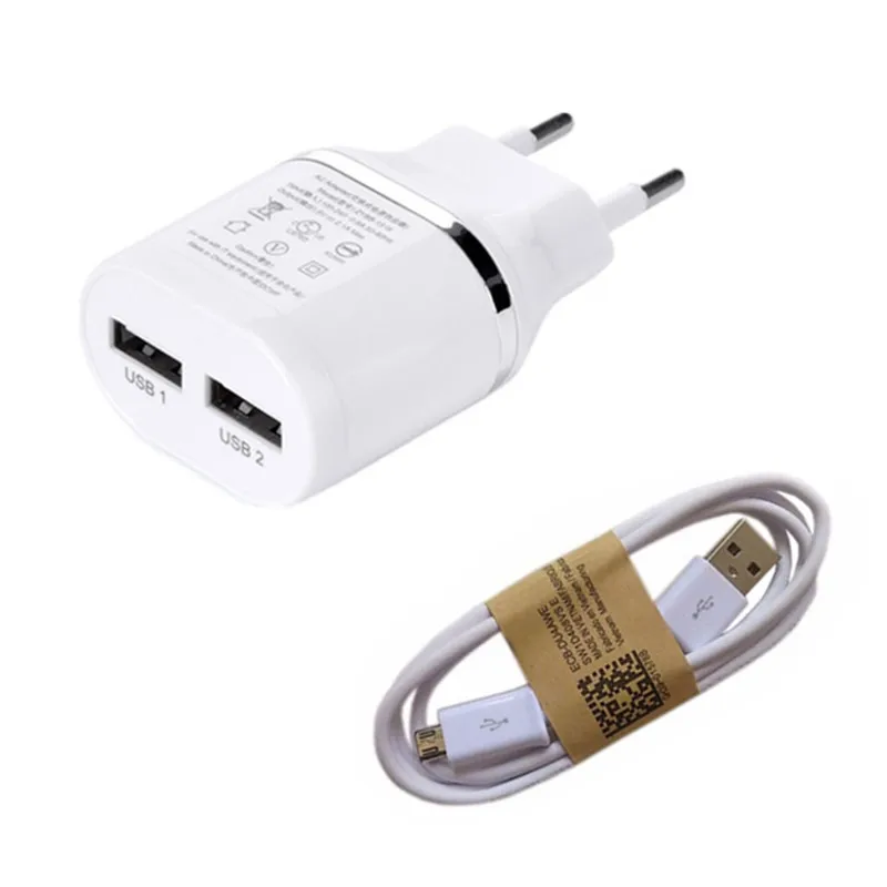 2 usb port EU plug Charger + 1m Micro usb data Cable For samsung galaxy S4 Oukitel C8 Doogee mix Leagoo x power Blackview BV6000
2 usb port EU plug Charger + 1m Micro usb data Cable For samsung galaxy S4 Oukitel C8 Doogee mix Leagoo x power Blackview BV6000