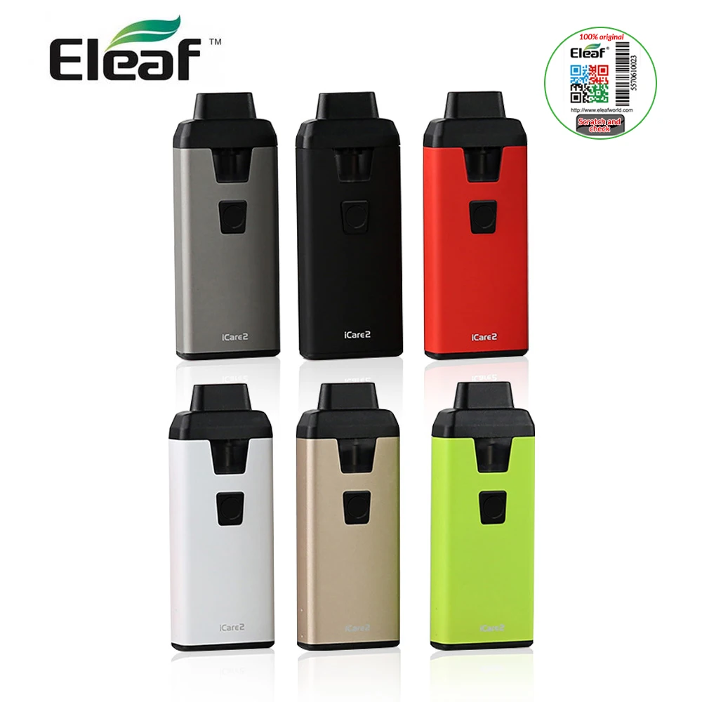 Original Eleaf iCare 2 Starter kit built in 650mAh Battery 15W 2ML Atomizer with IC 1.3ohm head Vape Pen Hookah VS ICARE kit