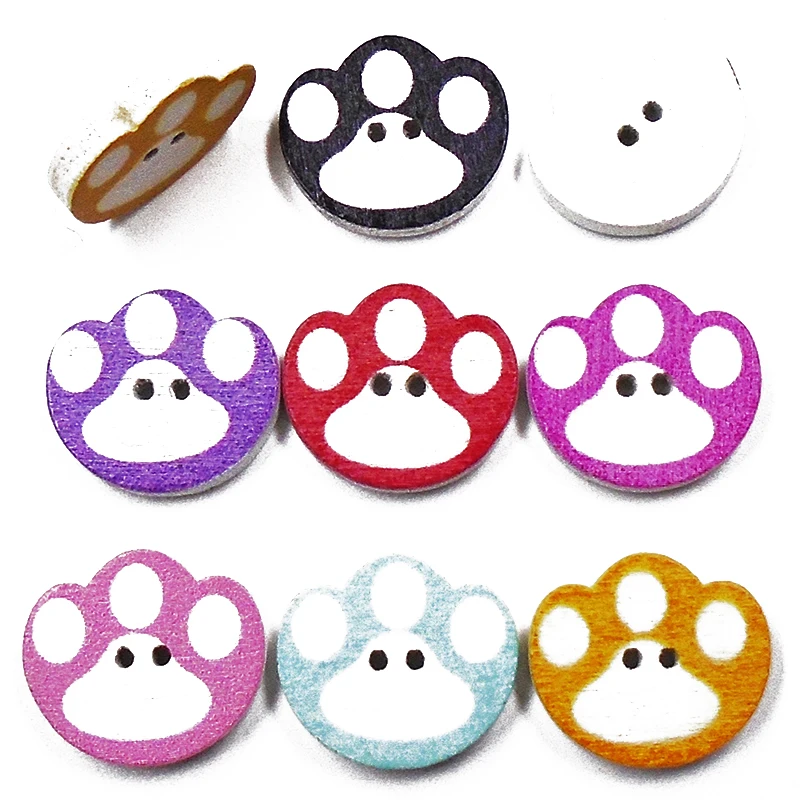 ZIEENE 20PCs 50PCS 100PCs Mixed 7 Colors Painting Cartoon Cat-pad Wooden Buttons 16x14mm Sewing Scrapbooking For Kids Handmade
ZIEENE 20PCs 50PCS 100PCs Mixed 7 Colors Painting Cartoon Cat-pad Wooden Buttons 16x14mm Sewing Scrapbooking For Kids Handmade