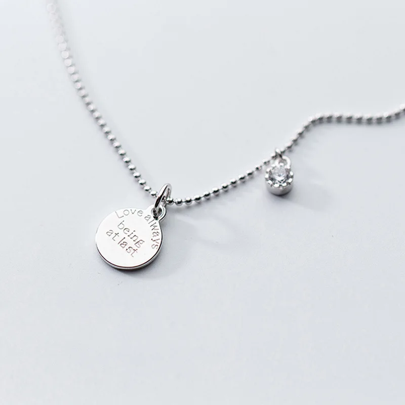 "LOVE ALWAYS BEING AT LAST" Personality 100% real. Sterling Silver 925 Fine Jewelry Disc Coin Pendant Necklace Gift GTLX1892
"LOVE ALWAYS BEING AT LAST" Personality 100% real. Sterling Silver 925 Fine Jewelry Disc Coin Pendant Necklace Gift GTLX1892