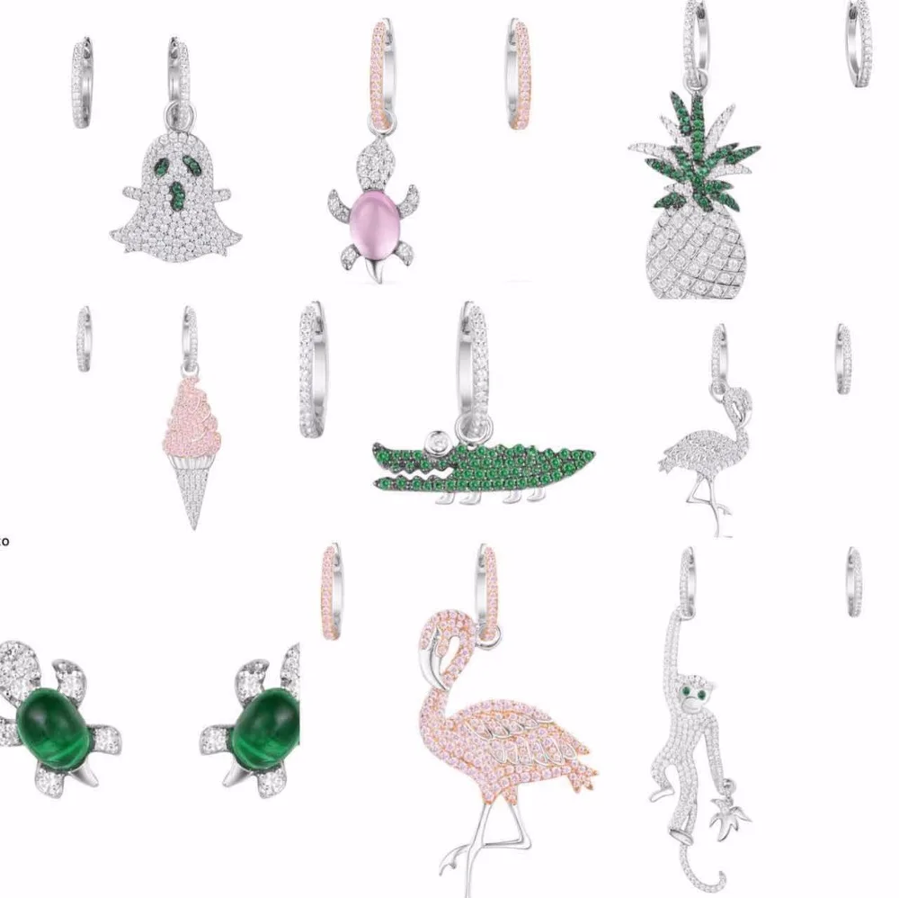 100% S925 Sterling Silver Animal Tortoise Crocodile Flamingos Pineapple Monkey Ghost Irregular Asymmetry Stud Earring Boucle
100% S925 Sterling Silver Animal Tortoise Crocodile Flamingos Pineapple Monkey Ghost Irregular Asymmetry Stud Earring Boucle