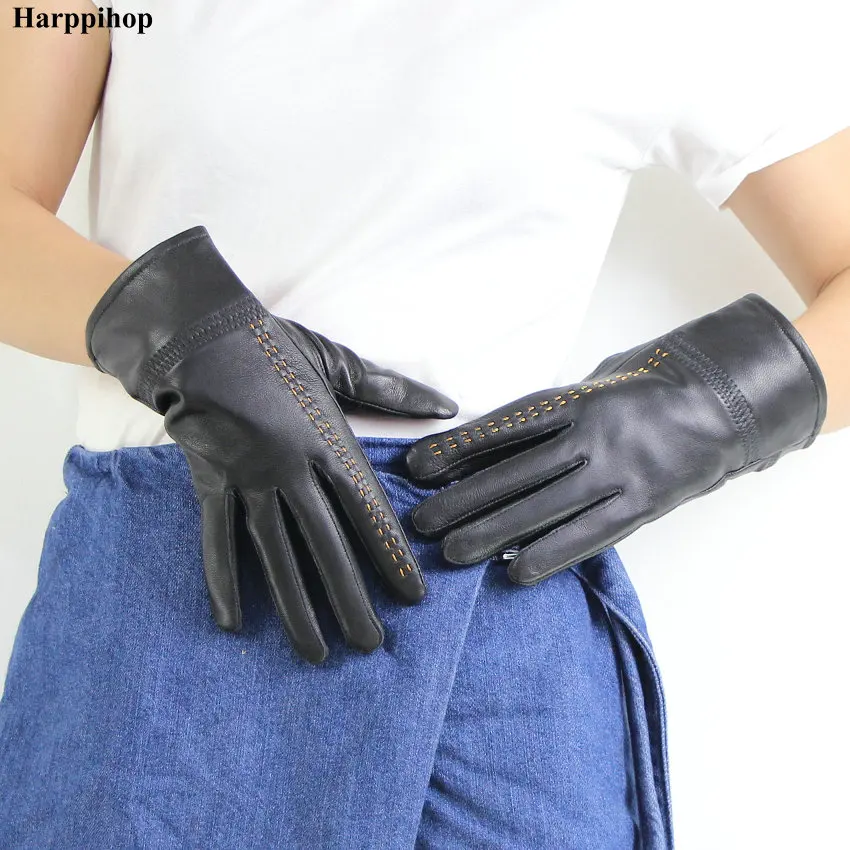 new Warm Winter Women Sheepskin Leather Gloves For Women Ladies Black Guantes Genuine Leather Gloves Female Fleece Lined Mittens
new Warm Winter Women Sheepskin Leather Gloves For Women Ladies Black Guantes Genuine Leather Gloves Female Fleece Lined Mittens