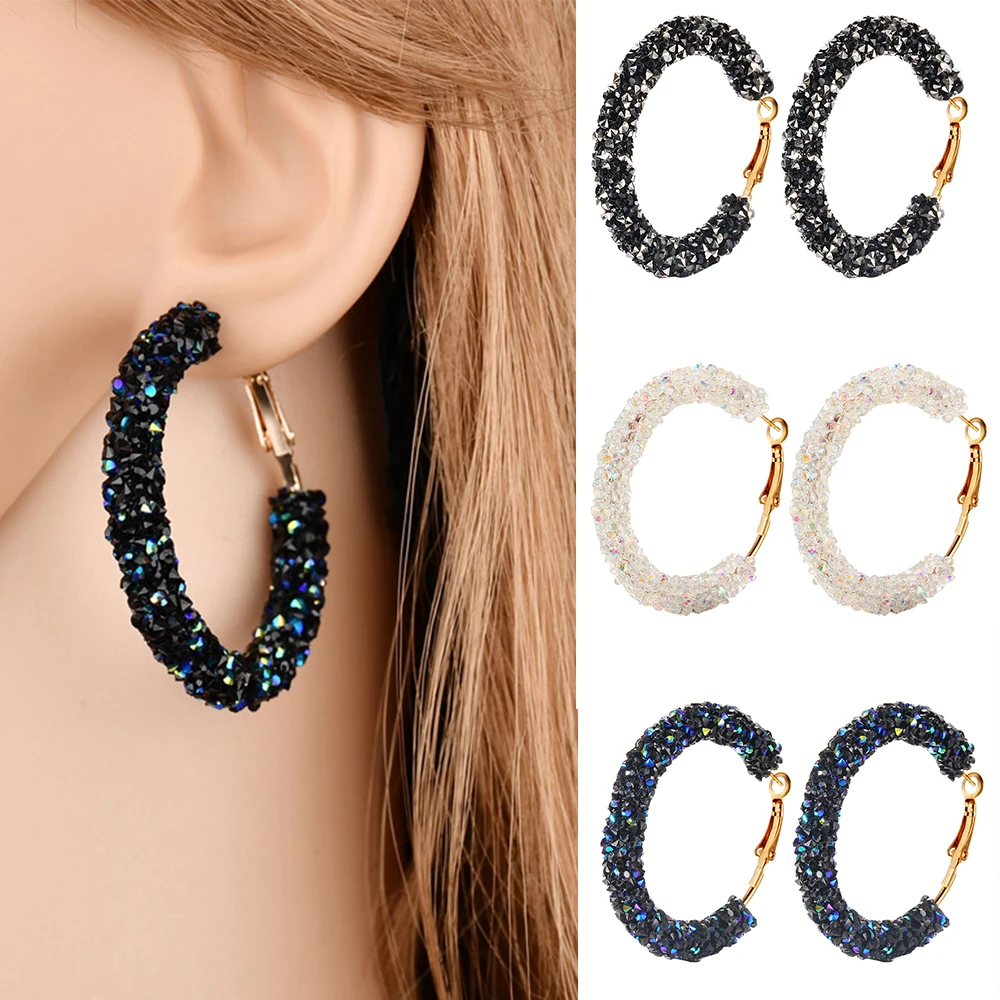 Fashion Big Circle Hoop Earrings Personality Exaggerated Round Crystal Earring For Women Girls Vintage Statement Jewelry Gifts
Fashion Big Circle Hoop Earrings Personality Exaggerated Round Crystal Earring For Women Girls Vintage Statement Jewelry Gifts