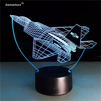 Aircraft 3D Night Lights War Plane Fighter Table lamp Multi Colors Military Jet Plane with USB Power Decor Gift For Army Fan
Aircraft 3D Night Lights War Plane Fighter Table lamp Multi Colors Military Jet Plane with USB Power Decor Gift For Army Fan