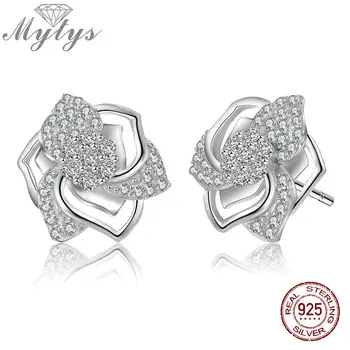 Mytys Unique Design 925 Sterling Silver Stud Earrings Poetic Daisy Cherry Blossom Cubic Zircon Flower Wedding Brincos CE553
Mytys Unique Design 925 Sterling Silver Stud Earrings Poetic Daisy Cherry Blossom Cubic Zircon Flower Wedding Brincos CE553