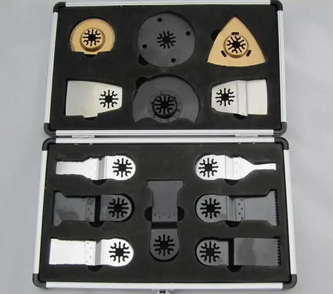 A set saw blades with Aluminum box for Fein multimaster,Dremel,TCH,Makita,and other Multifunction Oscillating Power Tool 
A set saw blades with Aluminum box for Fein multimaster,Dremel,TCH,Makita,and other Multifunction Oscillating Power Tool
