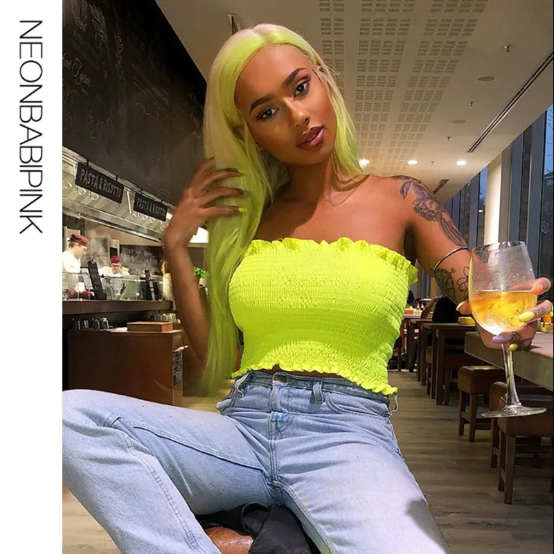 NEONBABIPINK Neon Green Orange Sexy Crop Top Women Streetwear 2019 Summer Sexy Tops Backless Smocked Tube Top N70-G69
NEONBABIPINK Neon Green Orange Sexy Crop Top Women Streetwear 2019 Summer Sexy Tops Backless Smocked Tube Top N70-G69