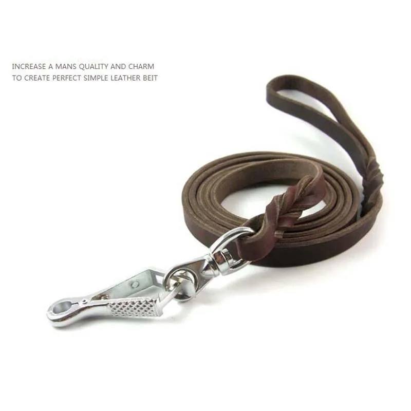 HSWLL German Shepherd leash leather dog leash dog chain Quick release hook large dog
HSWLL German Shepherd leash leather dog leash dog chain Quick release hook large dog