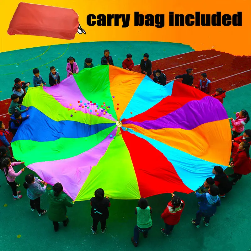 Kids Play Parachute Canopy with 16 Handles (12Feet/3.6Meters) Indoor Outdoor Games and Exercise Toy, Promote Teamwork, Fitness
Kids Play Parachute Canopy with 16 Handles (12Feet/3.6Meters) Indoor Outdoor Games and Exercise Toy, Promote Teamwork, Fitness