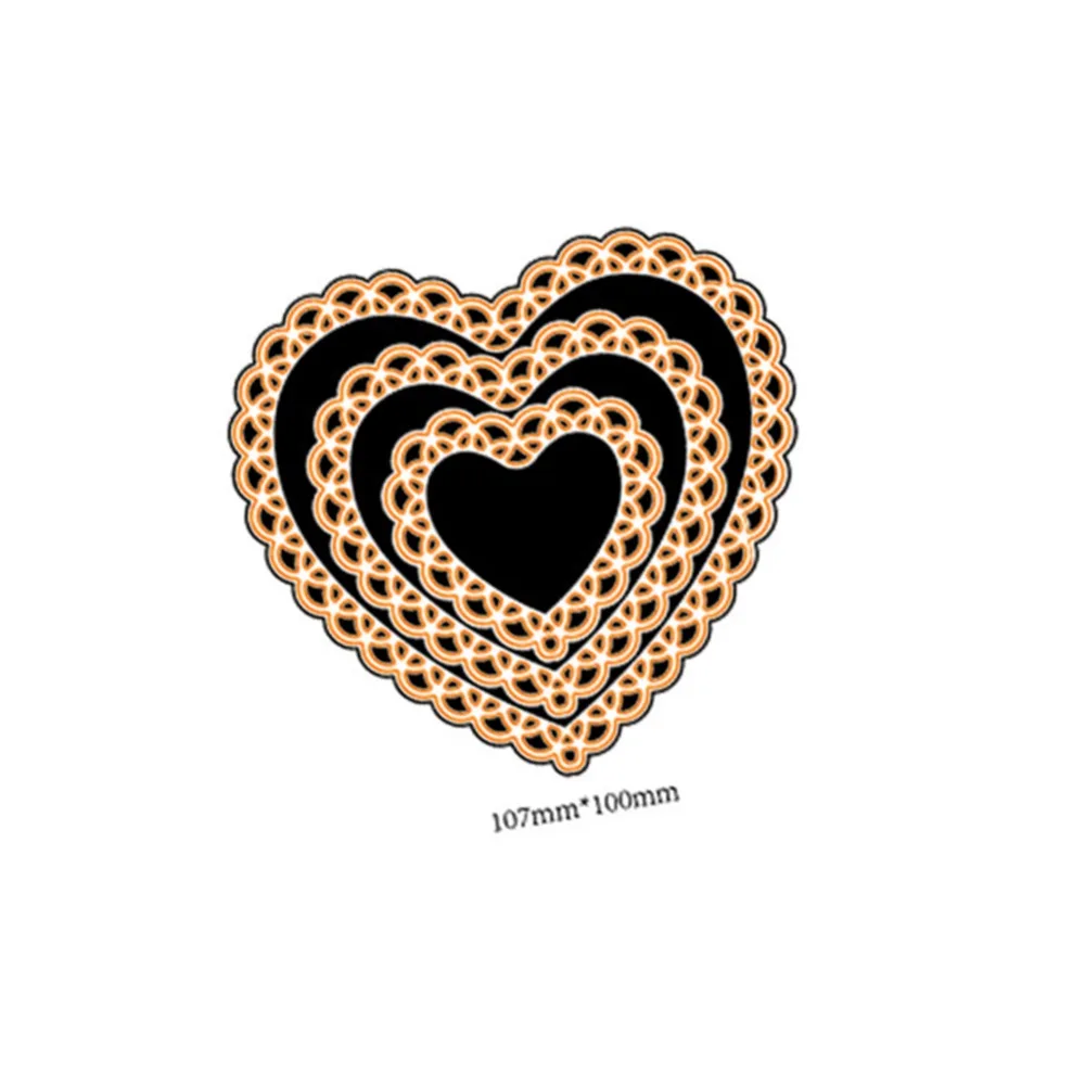 Heart Shape Lace Dies Metal Cutting Dies for Scrapbooking DIY Album Embossing Paper Card Maker Template Decor Stencils Crafts
Heart Shape Lace Dies Metal Cutting Dies for Scrapbooking DIY Album Embossing Paper Card Maker Template Decor Stencils Crafts