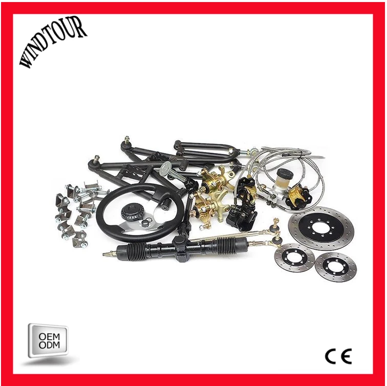 Go kart modified front suspension arm kit steering wheel rotating body drag three disc machine
Go kart modified front suspension arm kit steering wheel rotating body drag three disc machine