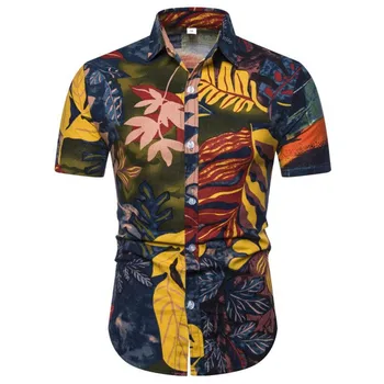 Floral Print Linen Shirts Men 2019 Brand New Slim Fit Short Sleeve Shirt Men Beach Party Holiday Hawaiian Shirt Chemise Homme
Floral Print Linen Shirts Men 2019 Brand New Slim Fit Short Sleeve Shirt Men Beach Party Holiday Hawaiian Shirt Chemise Homme